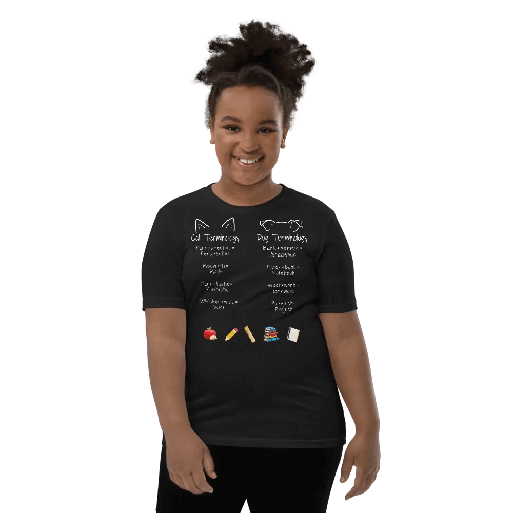 cat & dog school terminology t-shirt product image (10)