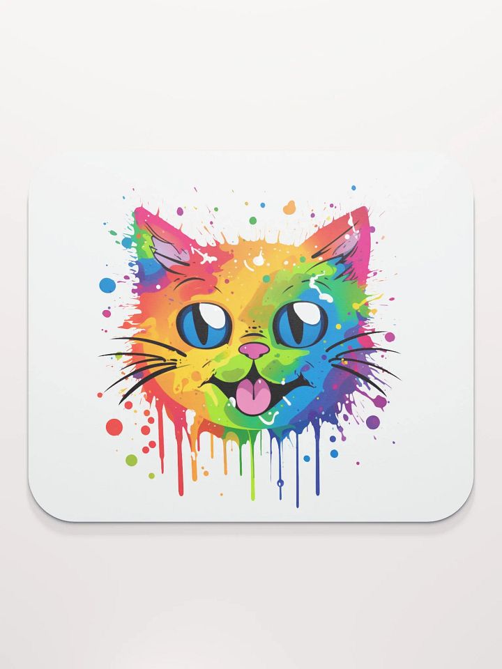 Splat Cat Rainbow Design Classic Mouse Pad product image (1)