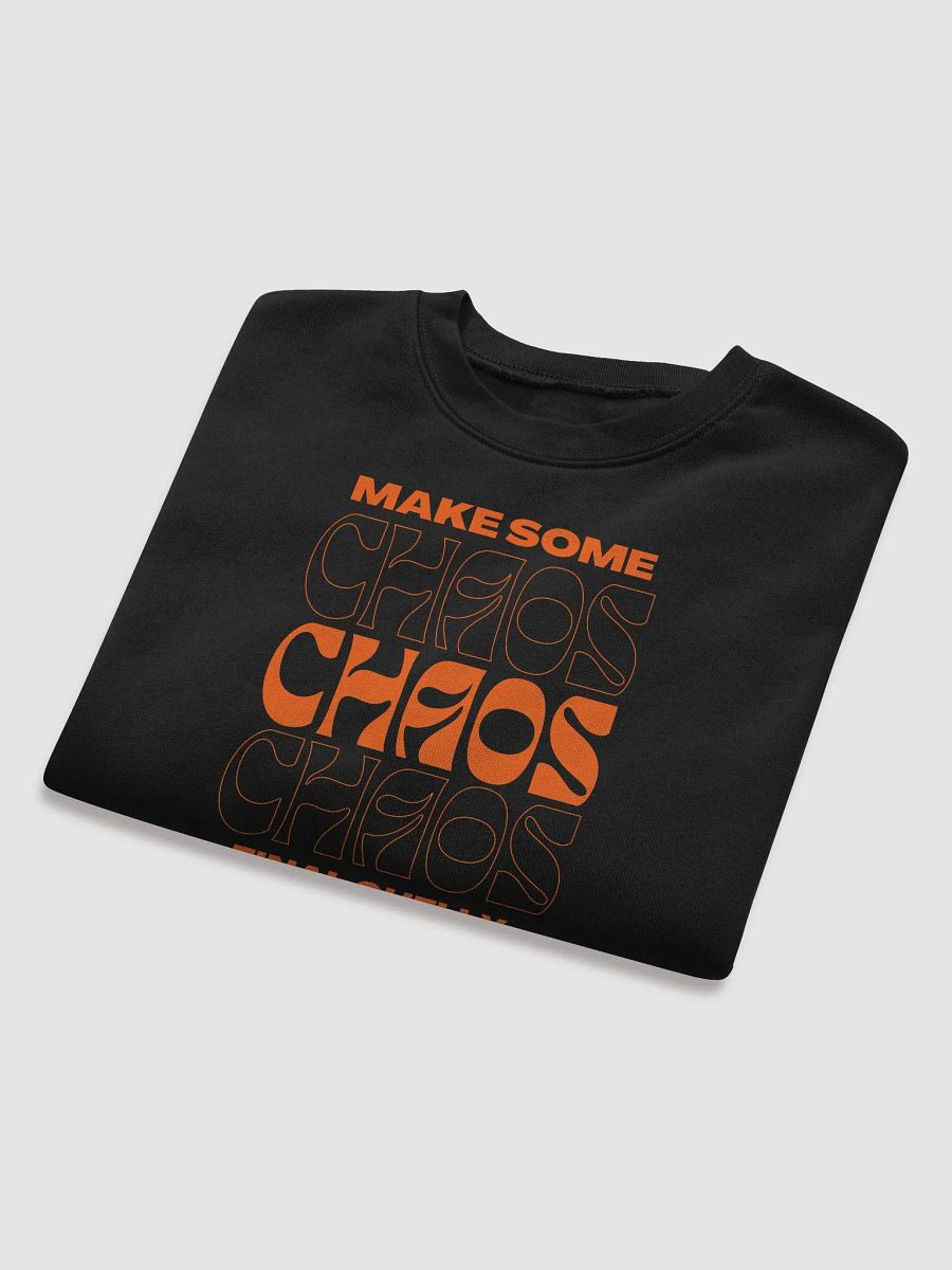 Make Some Chaos Womens Fleece Crop Top Printed Sweatshirt product image (5)