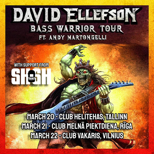 Welders 👀 We're really excited to announce the fact that we will be supporting @davidellefsonbass (ex-Megadeth) on the Baltic...