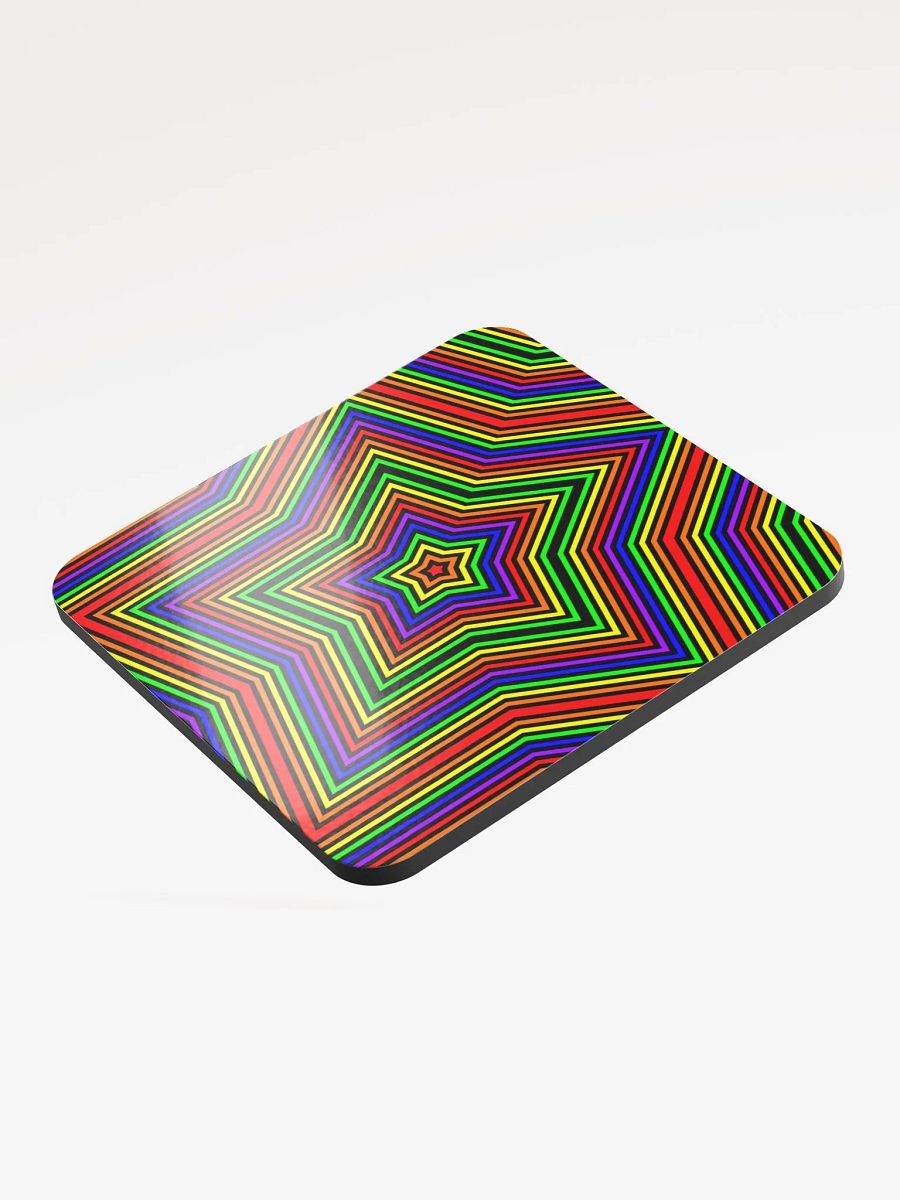 Rainbow Star Queer Coaster, Colorful Pride Art Home Decor product image (4)