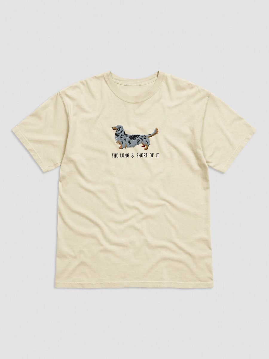 The Long & Short of It T-Shirt(Embroidered) of a Longhaired Dachshund(Dapple) product image (33)