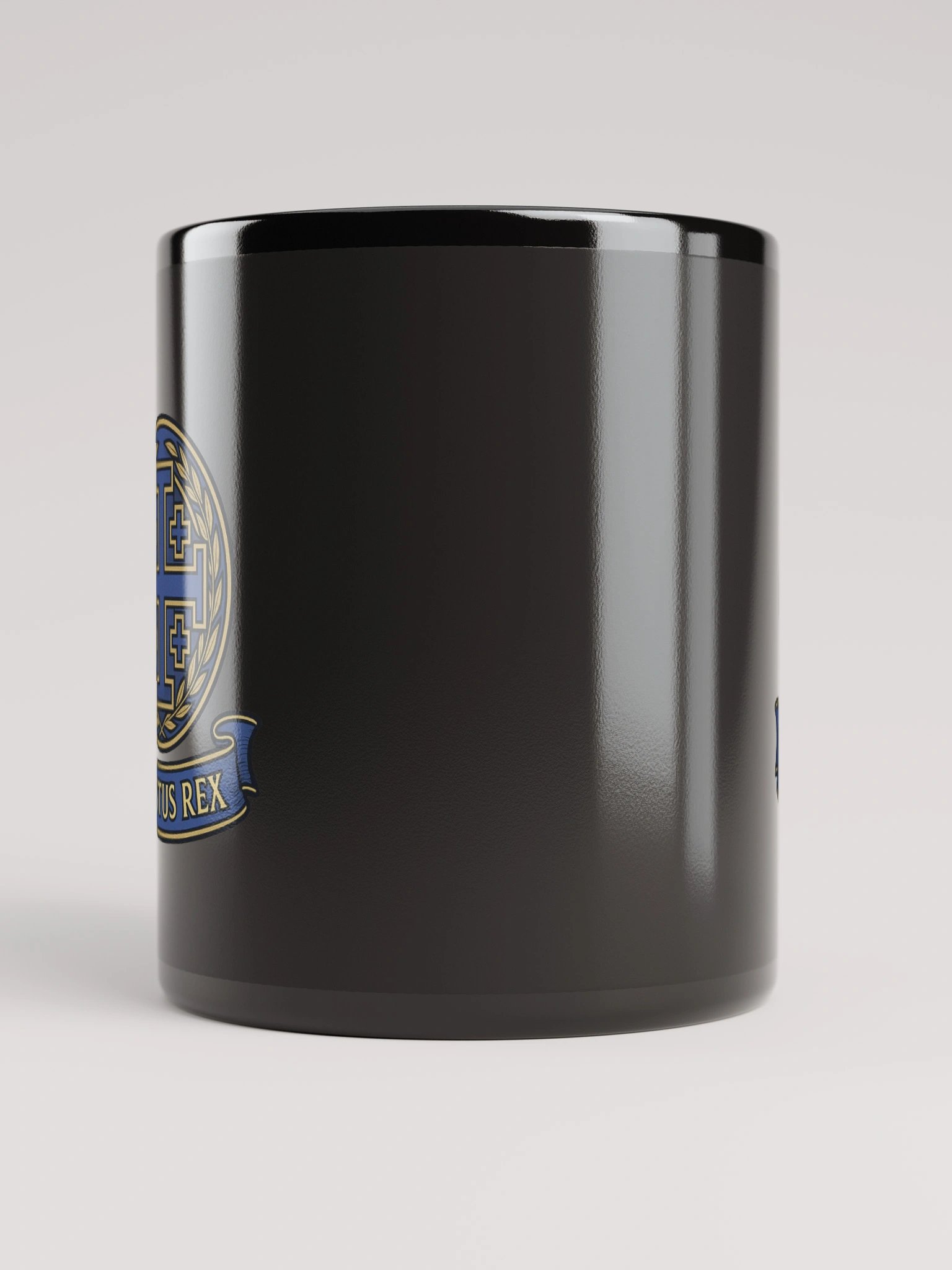 Jerusalem Cross Christus Rex mug blue product image (5)