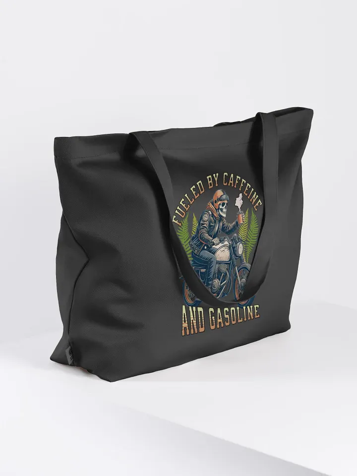 Fueled By Caffeine And Gasoline Skeleton Rider Eco Tote product image (1)