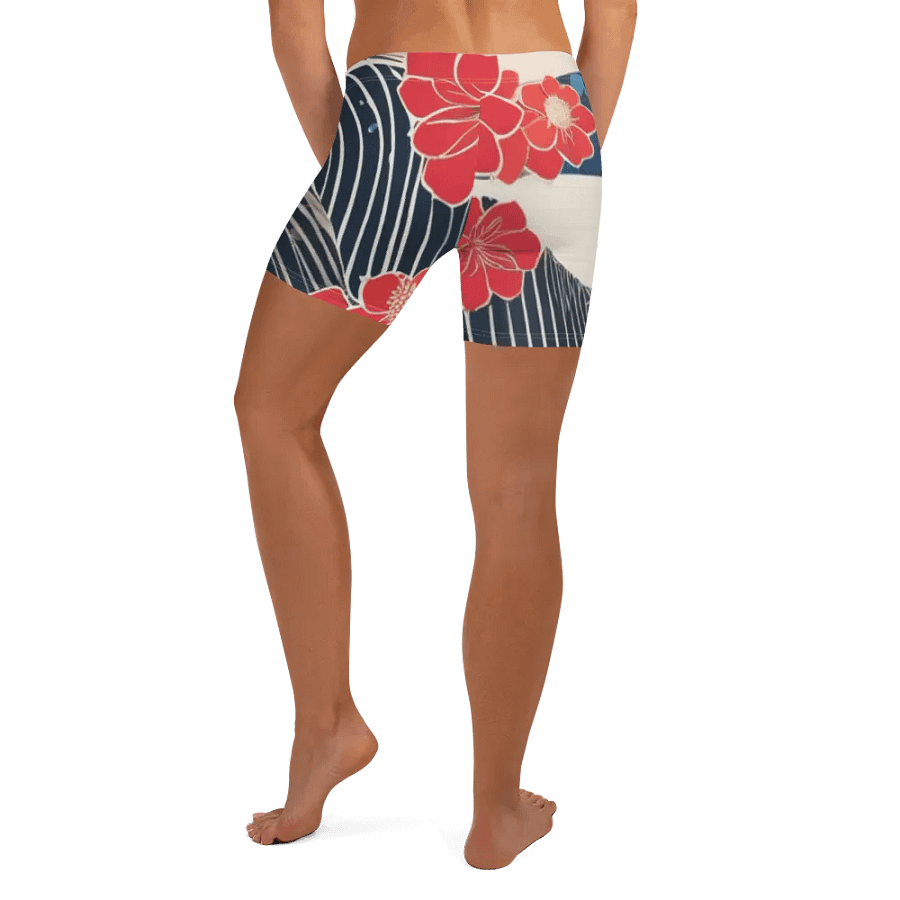 Women's Japanese Inspired Blossom Wave All-Over Shorts product image (4)