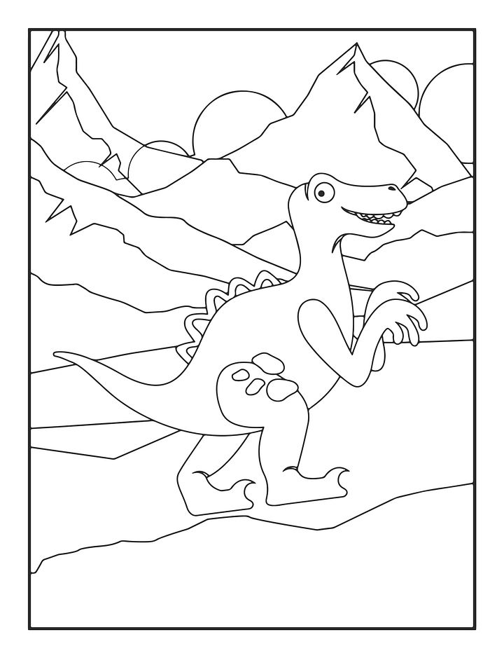 120 Dinosaur Coloring Pages for Kids PDF product image (2)