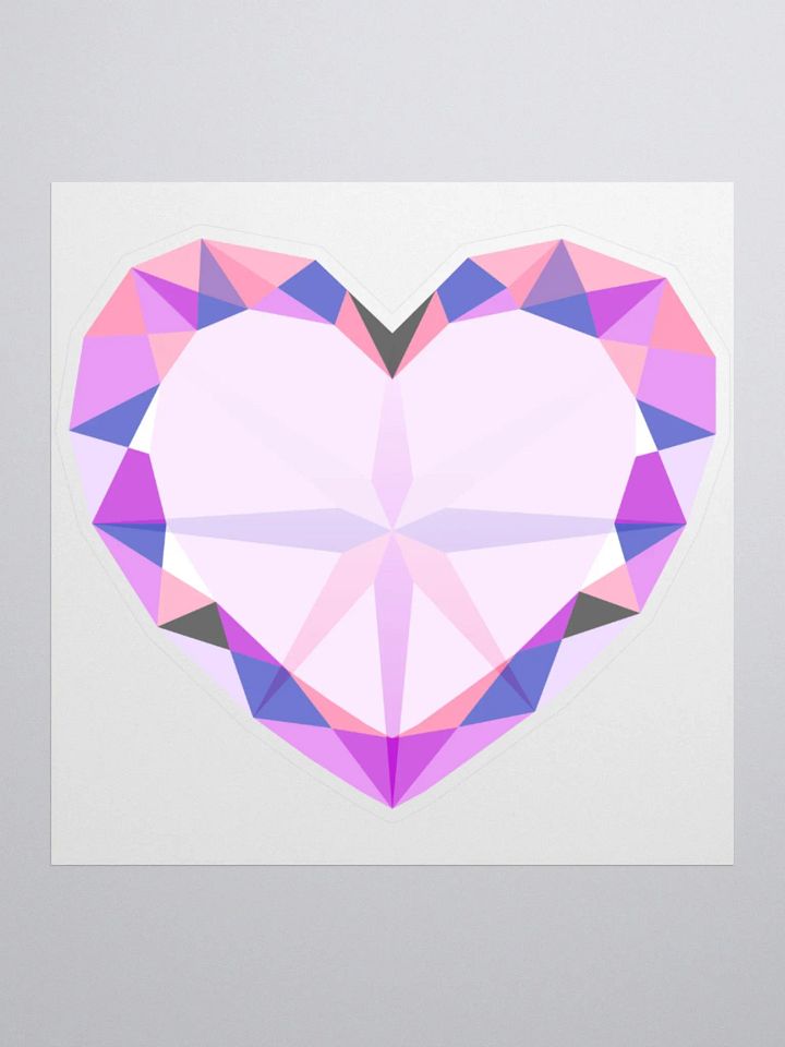 Crystal Pride Heart (Genderfluid Pride) Cut Sticker product image (1)
