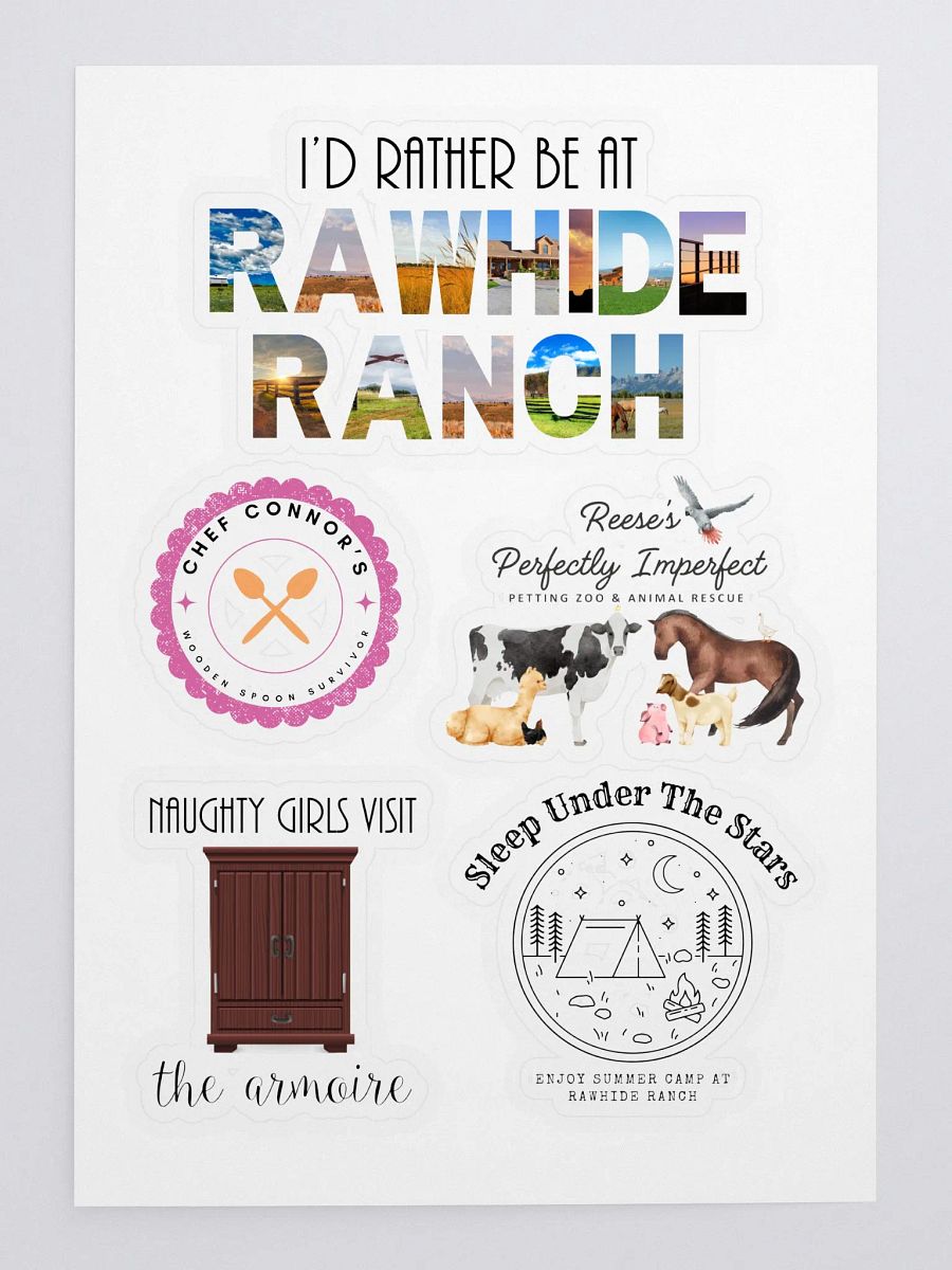 I'd Rather Be At Rawhide Kiss Cut Sticker Sheet product image (3)