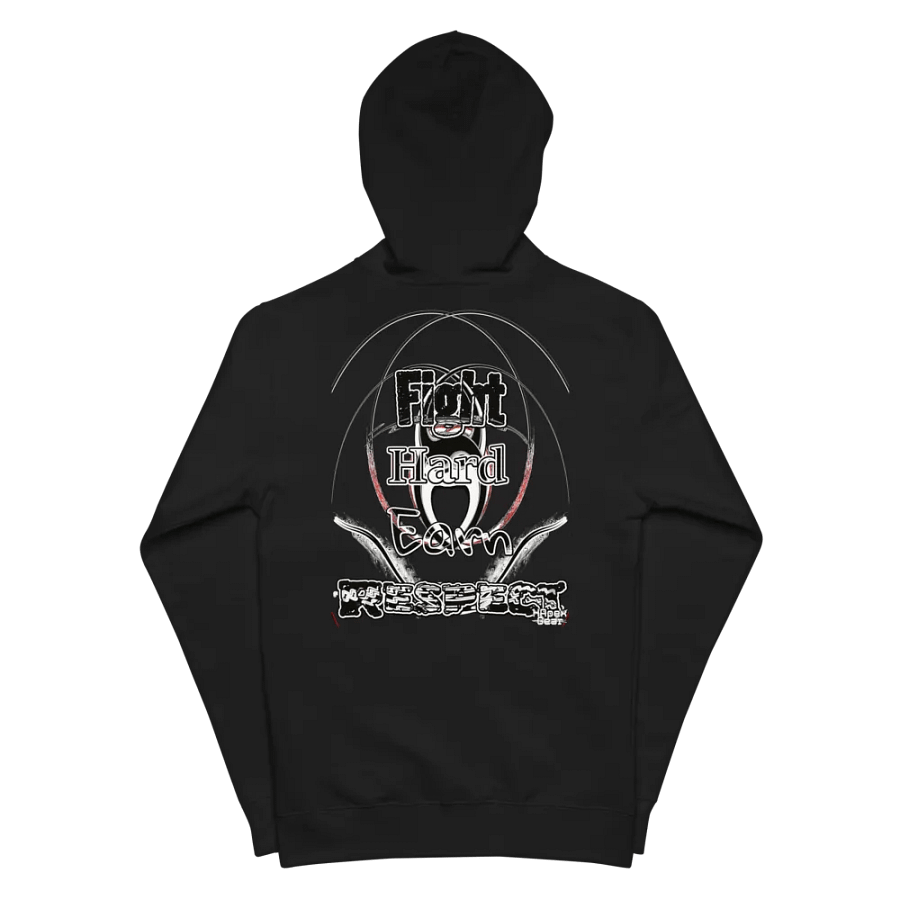 Fight Hard Earn Respect - Embroidered - Fleece Zip Up Hoodie product image (4)