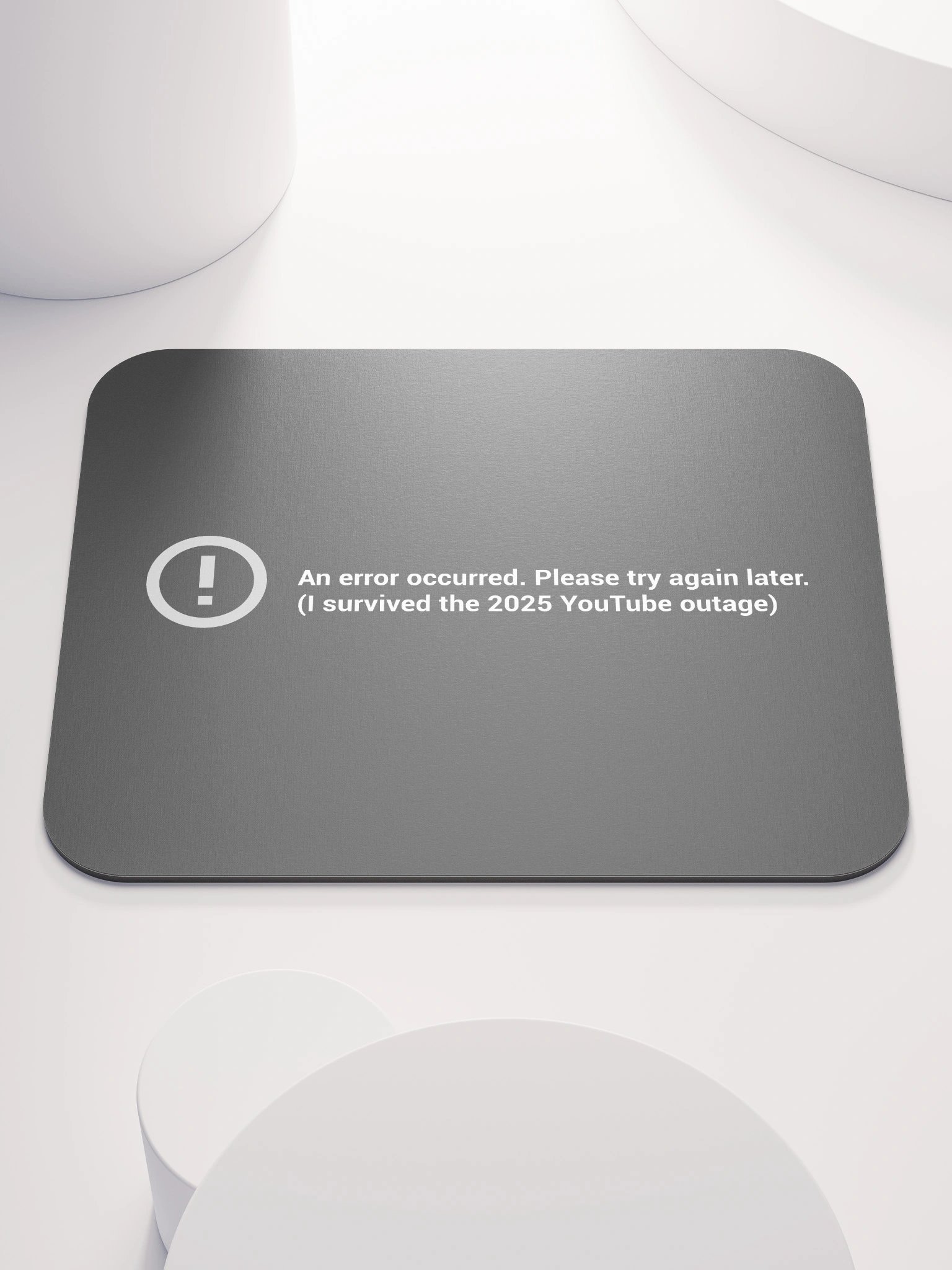 I Survived the 2025 YouTube Outage Mouse pad product image (1)