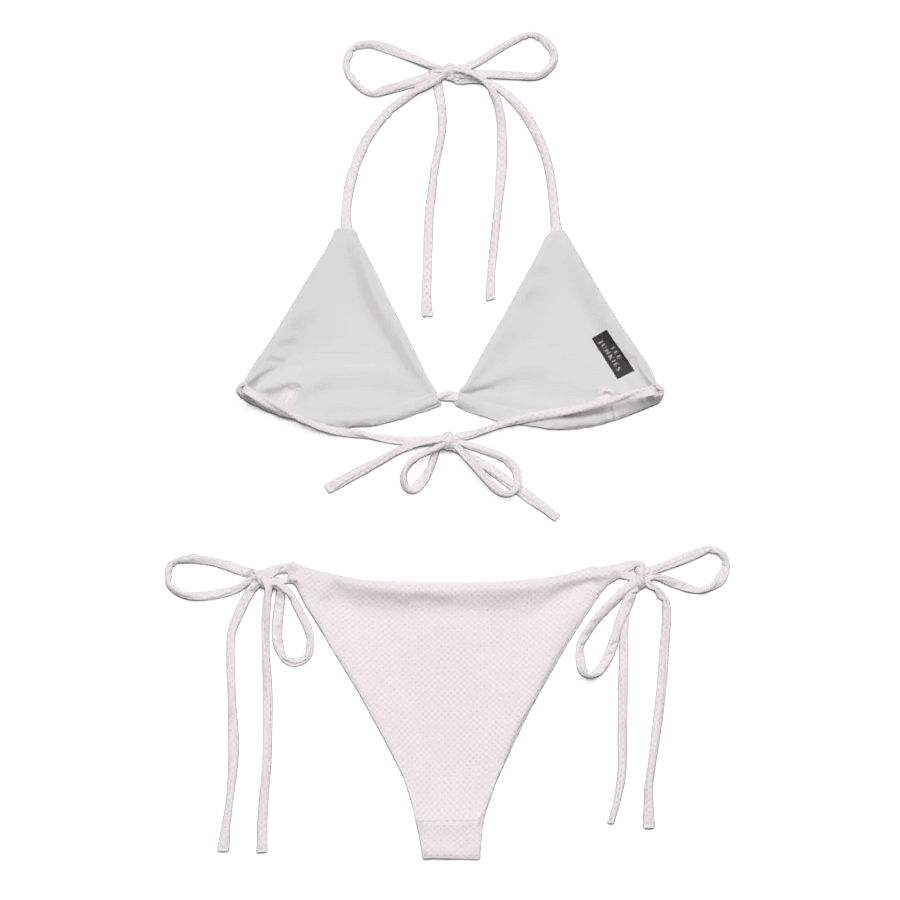 Gingham Cherry Low Rise Cheeky String Bikini With Pink Polka Dots product image (9)