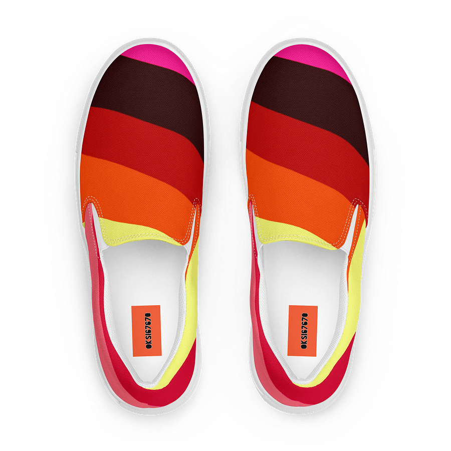 OKSI67670 Orange Alphanumeric Women's Slip-On Shoes product image (1)