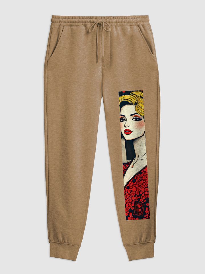 Stylized Red Circular Pattern Joggers product image (1)