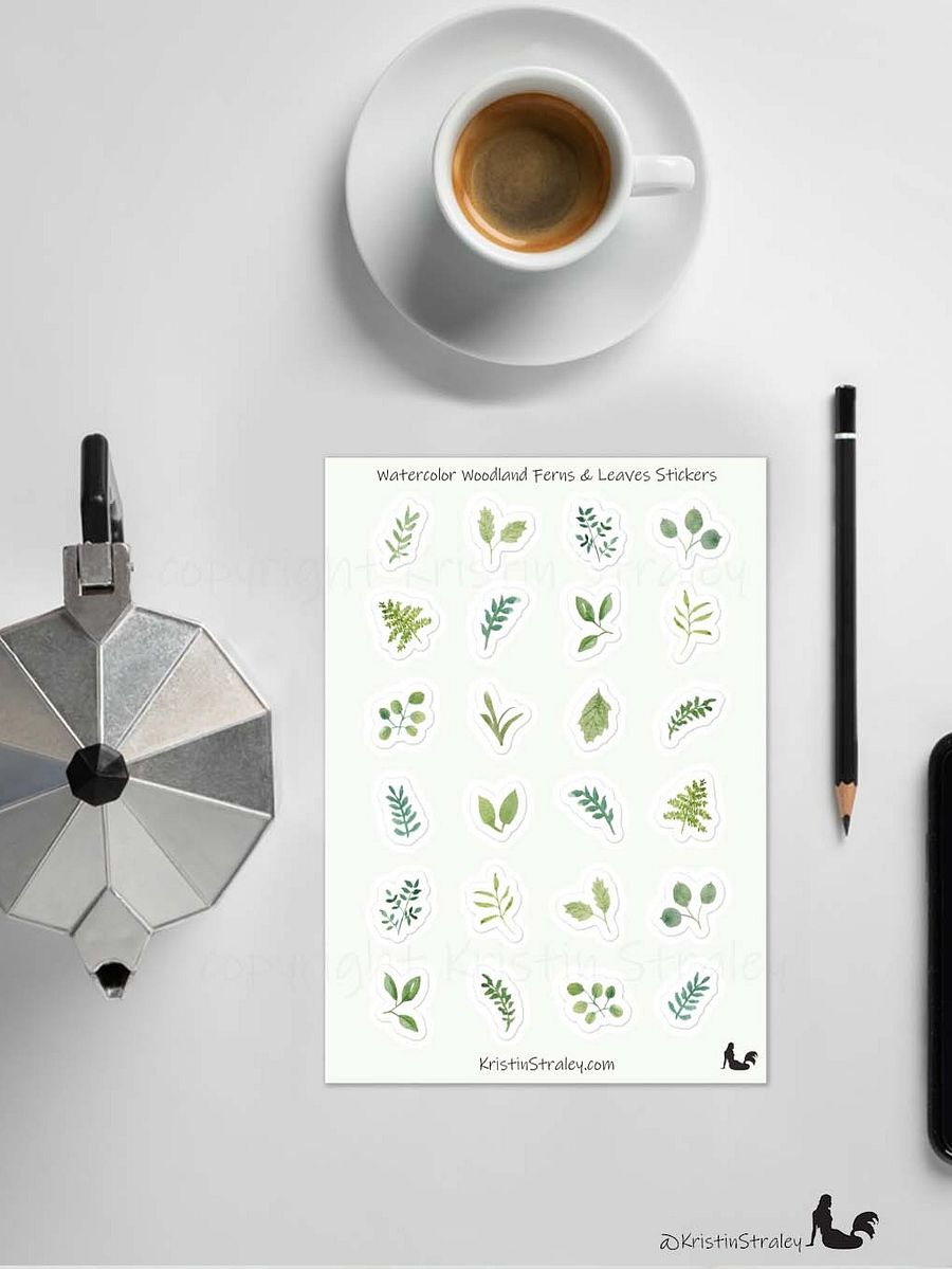 Woodland Ferns and Leaves Sticker Sheet product image (6)