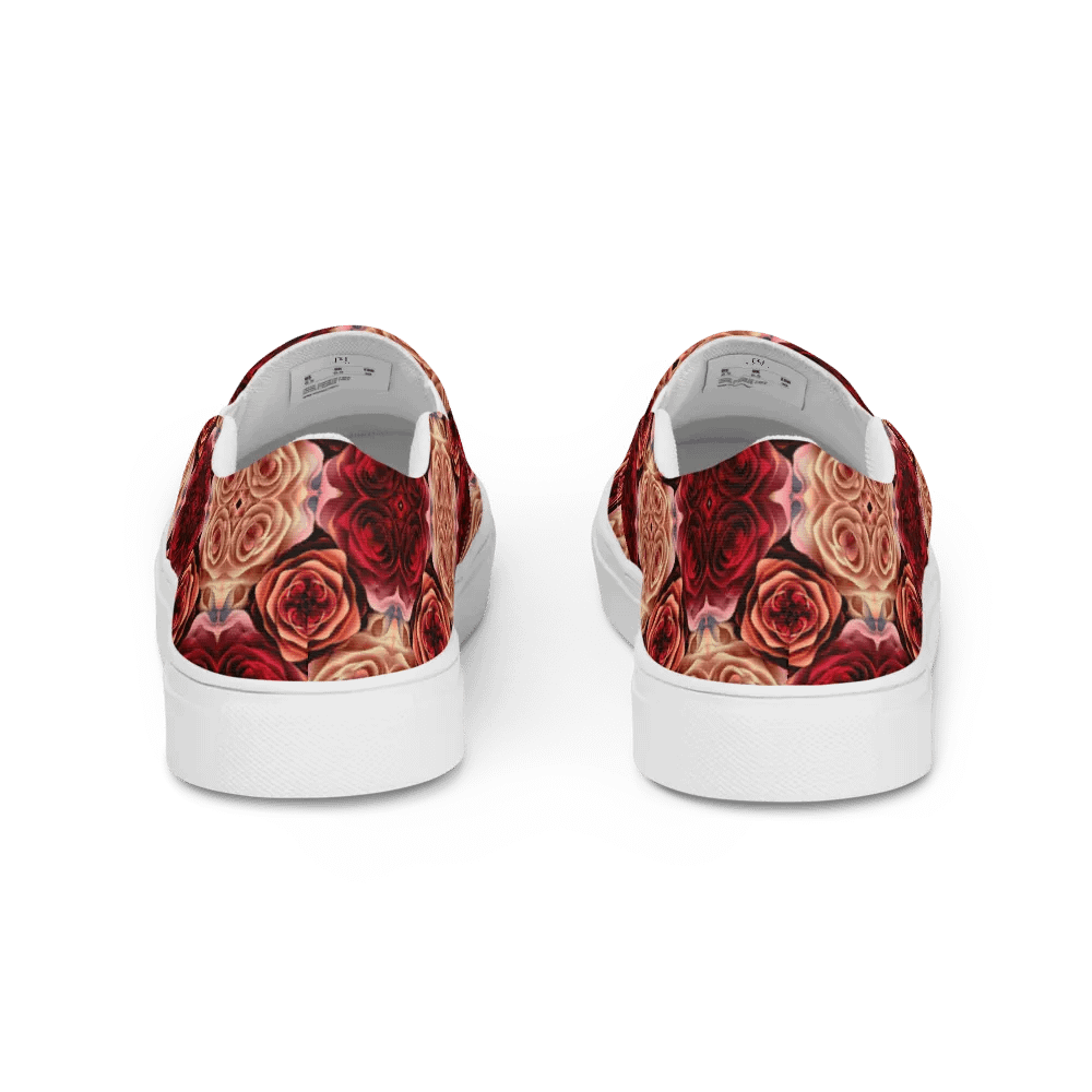 Rose Bouquet Women's Slip-On Canvas Shoes product image (7)