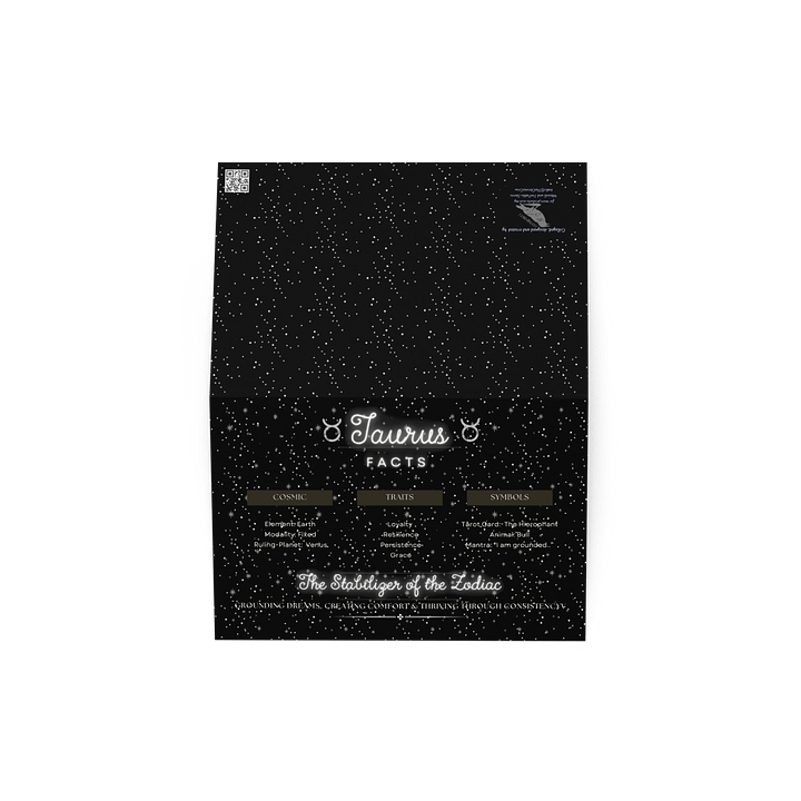 Taurus 2025, Attributes Table, Greeting Card product image (2)