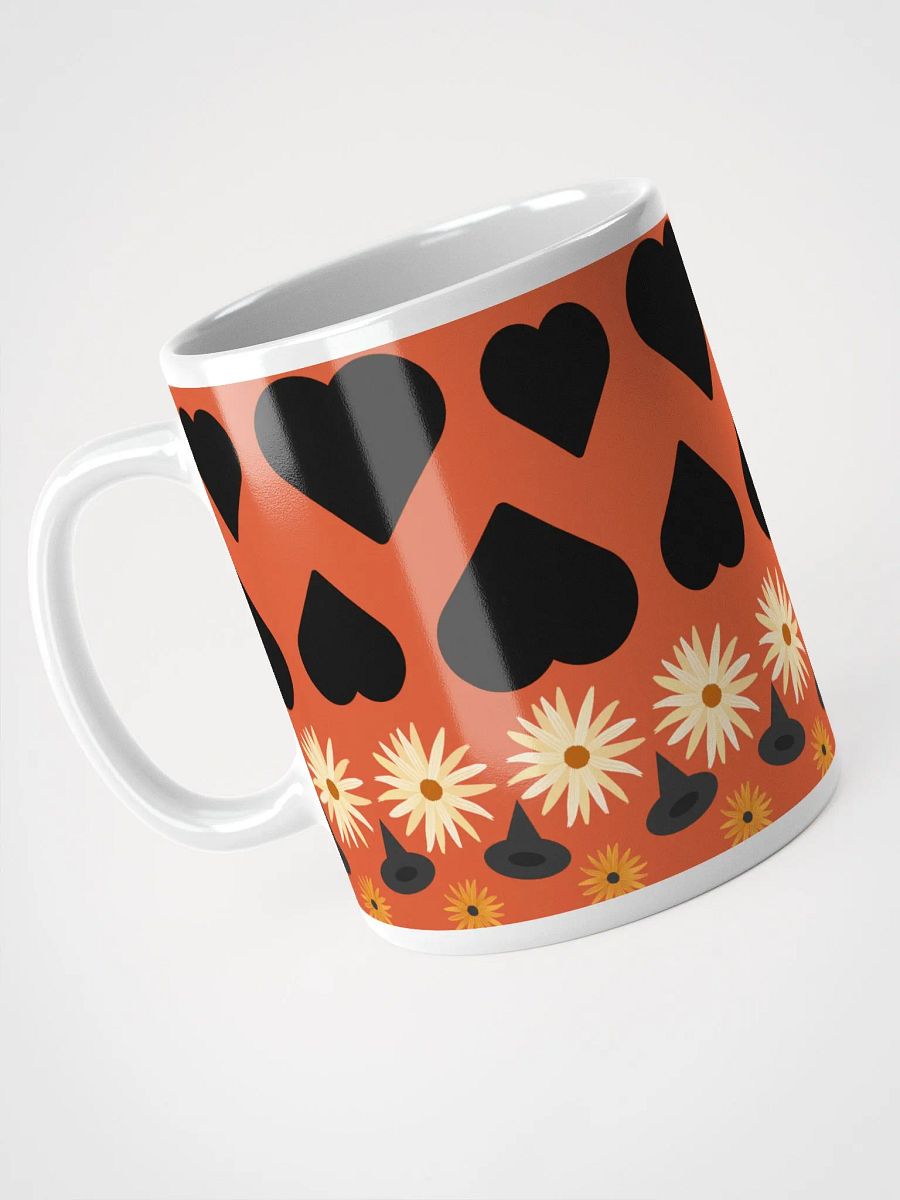 Modern Floral & Heart Halloween Mug | Witchy Fall Vibes