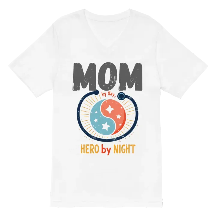 Night Hero mom V-Neck Tee product image (6)