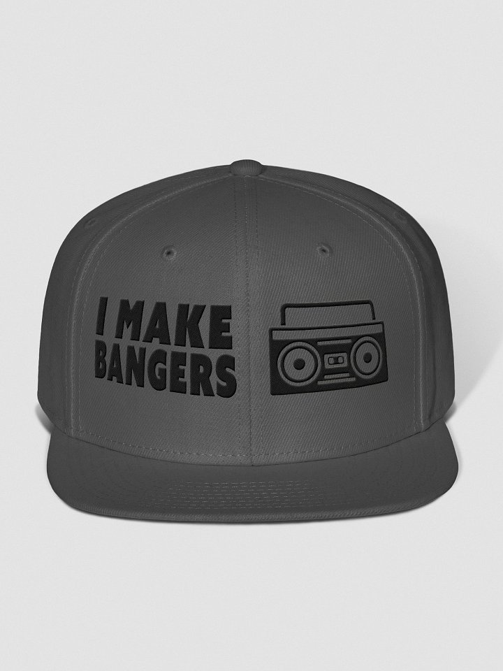 I Make Bangers - Black Text Snapback Flatbrim product image (2)