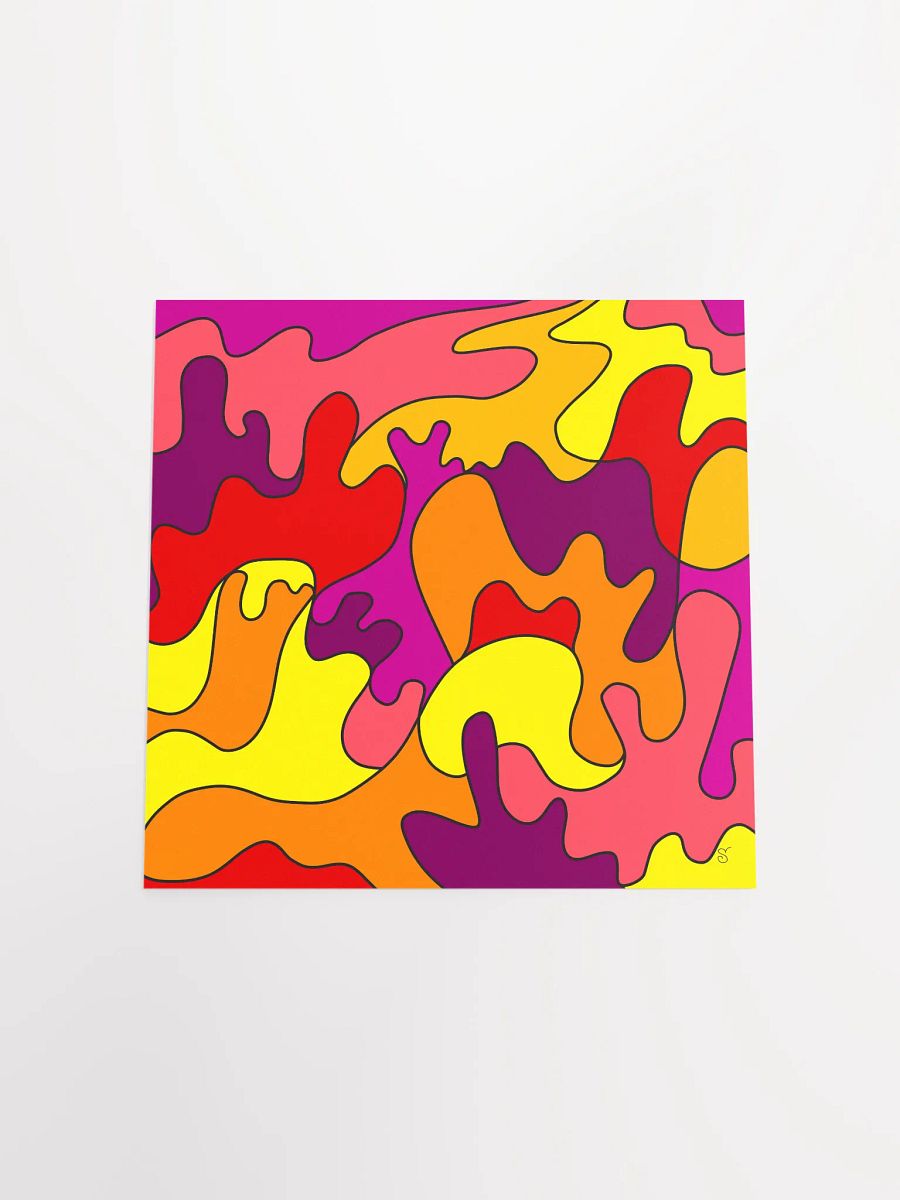 Vibrant Mosaic Waves Poster - Abstract Square No. 3 product image (4)