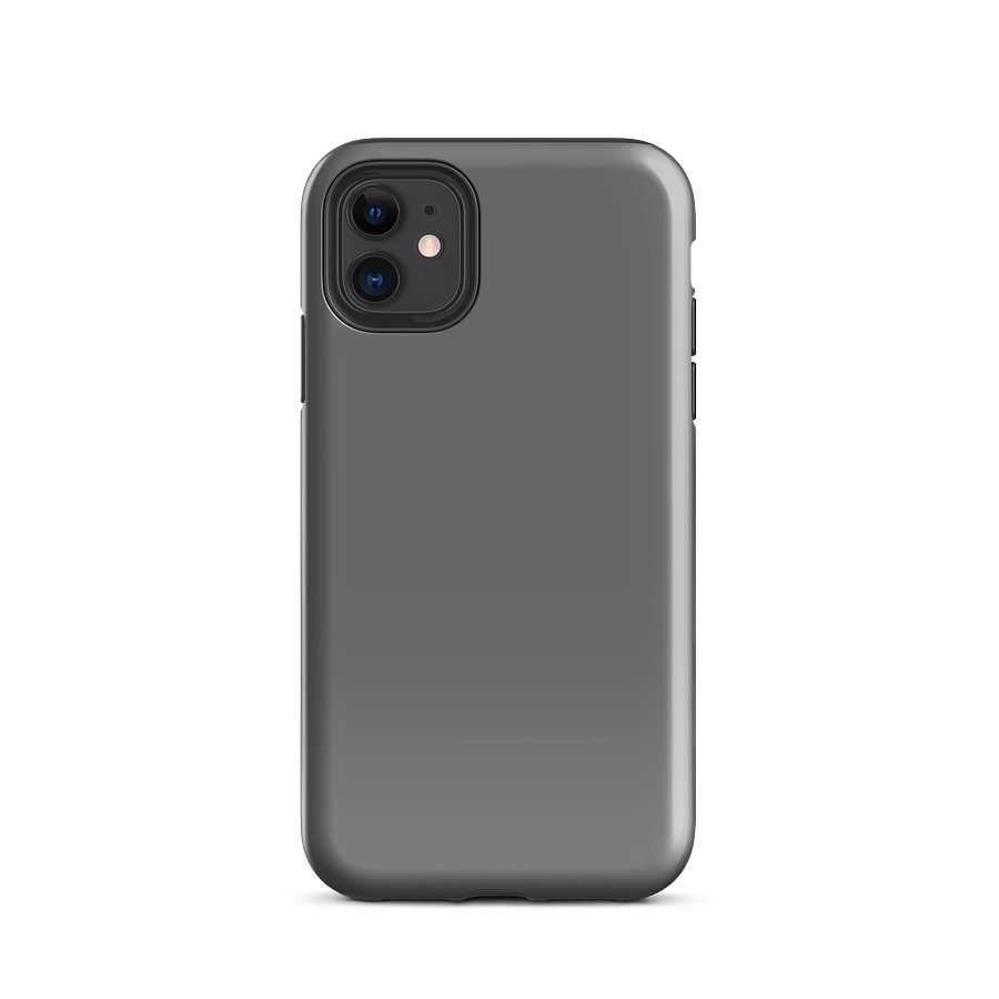 Thunderstorm Grey Solid Colour iPhone® Glossy Tough Case product image (2)