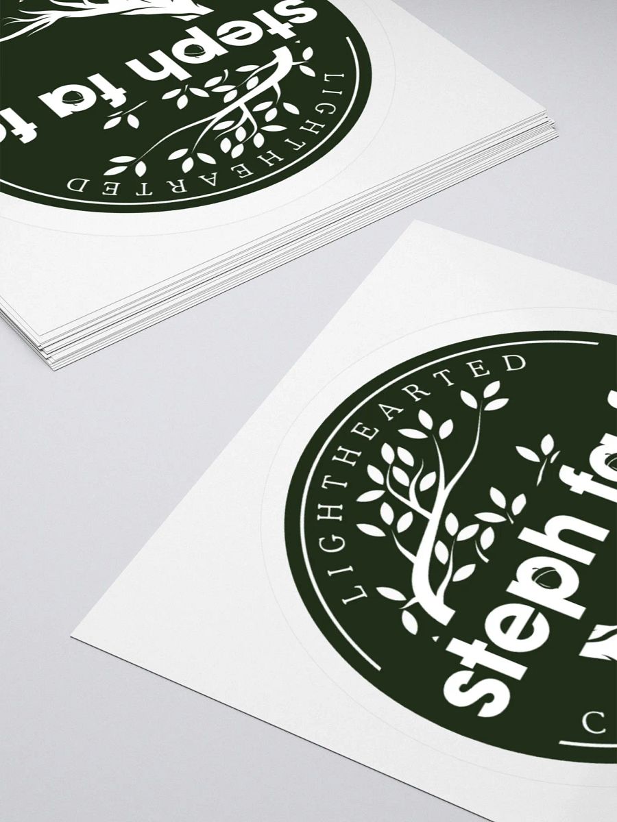 Steph fa fa Lighthearted Logo Kiss Cut Stickers product image (11)