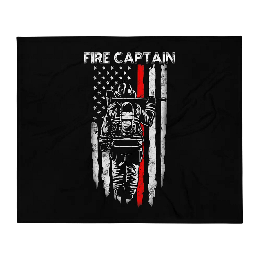 Fire Captain Fire Dept - Throw Blanket product image (1)