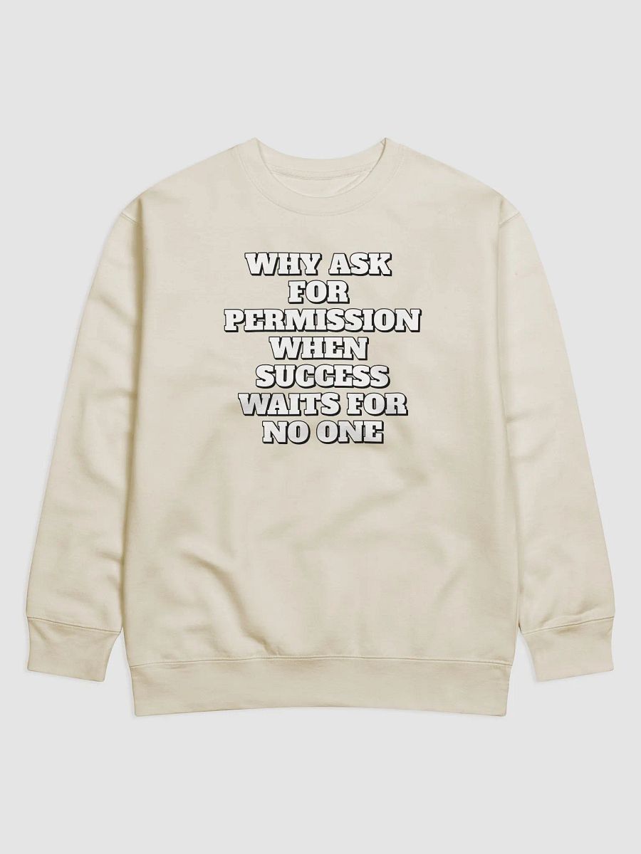 Why Ask For Permission When Success Waits For No One - Motivational Sweatshirt product image (6)