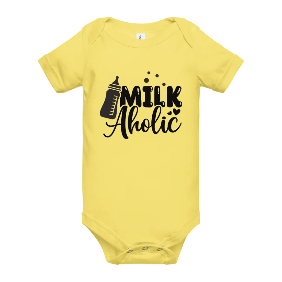 'Milk-Aholic' Short Sleeve Onesie product image (12)