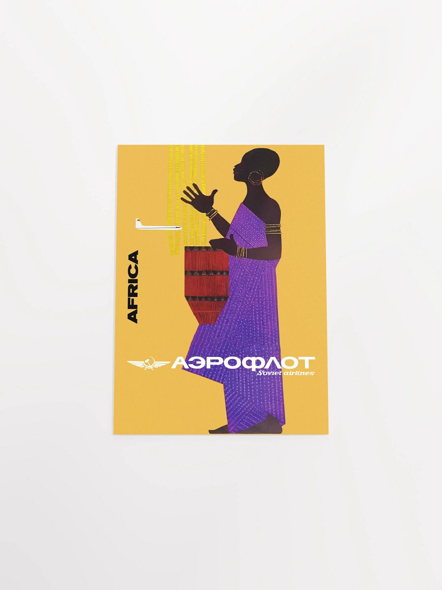 Soviet Aeroflot, USSR airlines 1970s: Africa — Soviet retro travel poster product image (9)