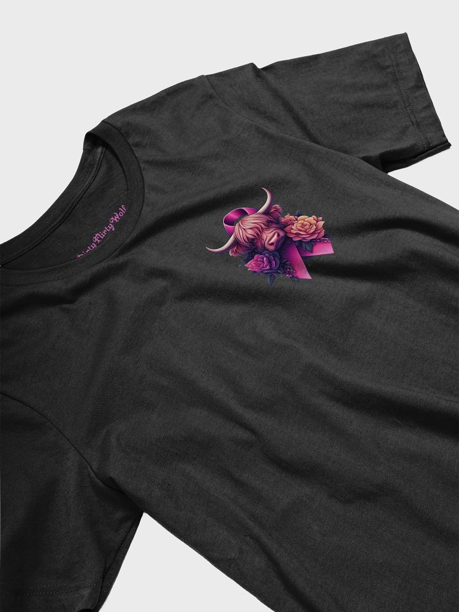 Highland Cow Blooms Breast Cancer Awareness T-Shirt product image (23)
