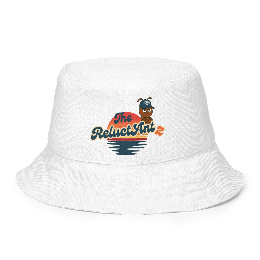 Reversible Screw U Bucket Hat by The ReluctAntz - White product image (2)