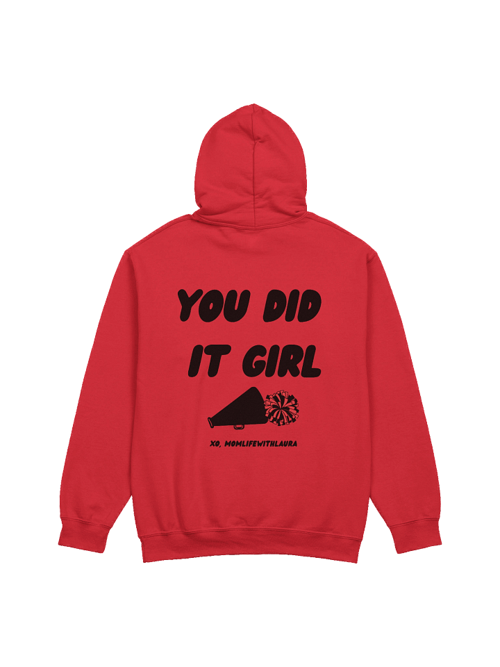 You Did it Girl Cheer Hoodie - Red/Black product image (2)