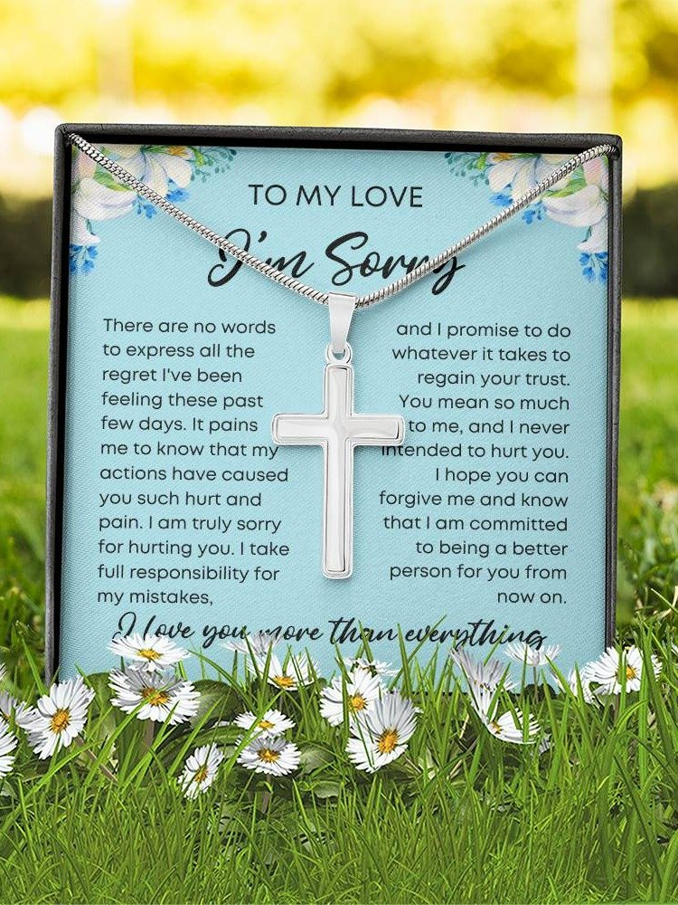 To My Love I'm Sorry Cross Necklace - You Mean So Much To Me product image (5)