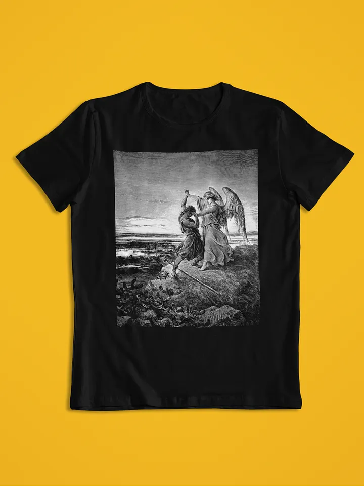 Jacob Wrestling with the Angel Gustave Dore Bible Illustration Unisex T-Shirt product image (1)