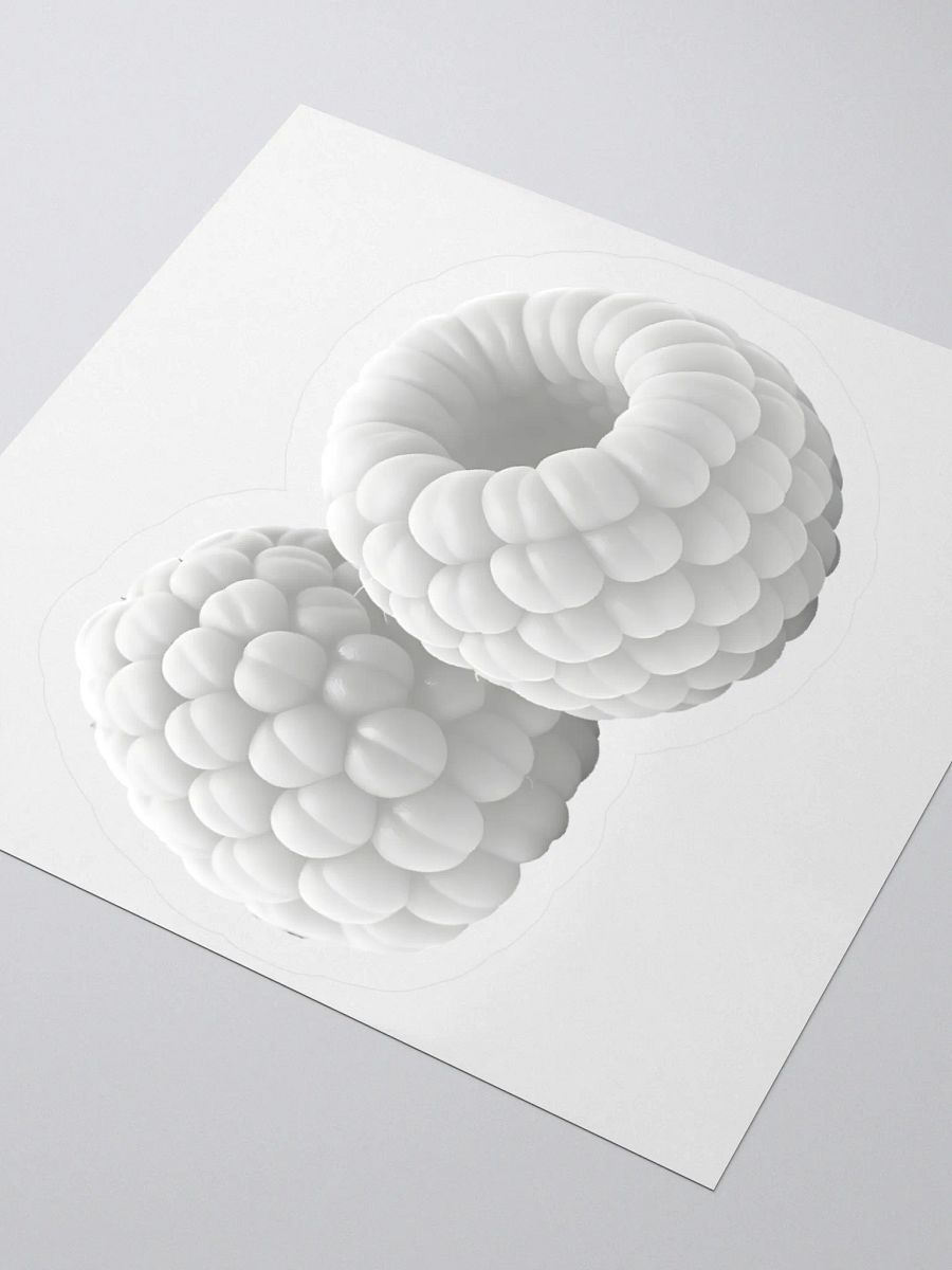 White Matte Raspberries Sticker product image (7)