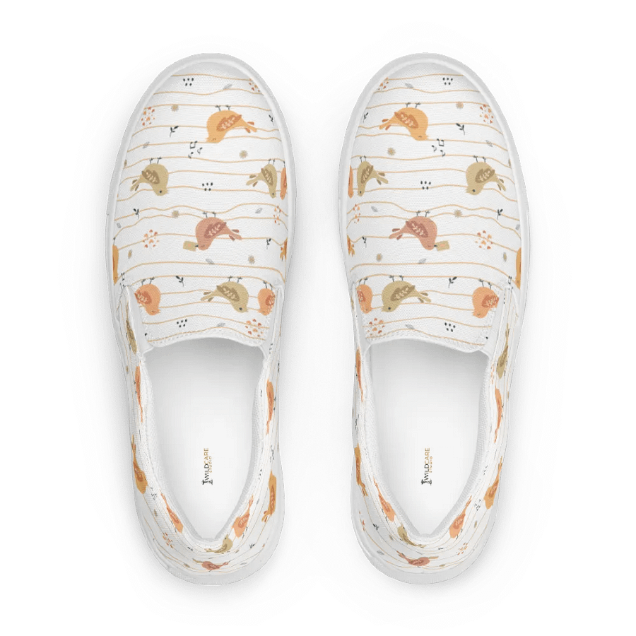 Kawaii Musical Birds Canvas Slip-On Shoes product image (5)