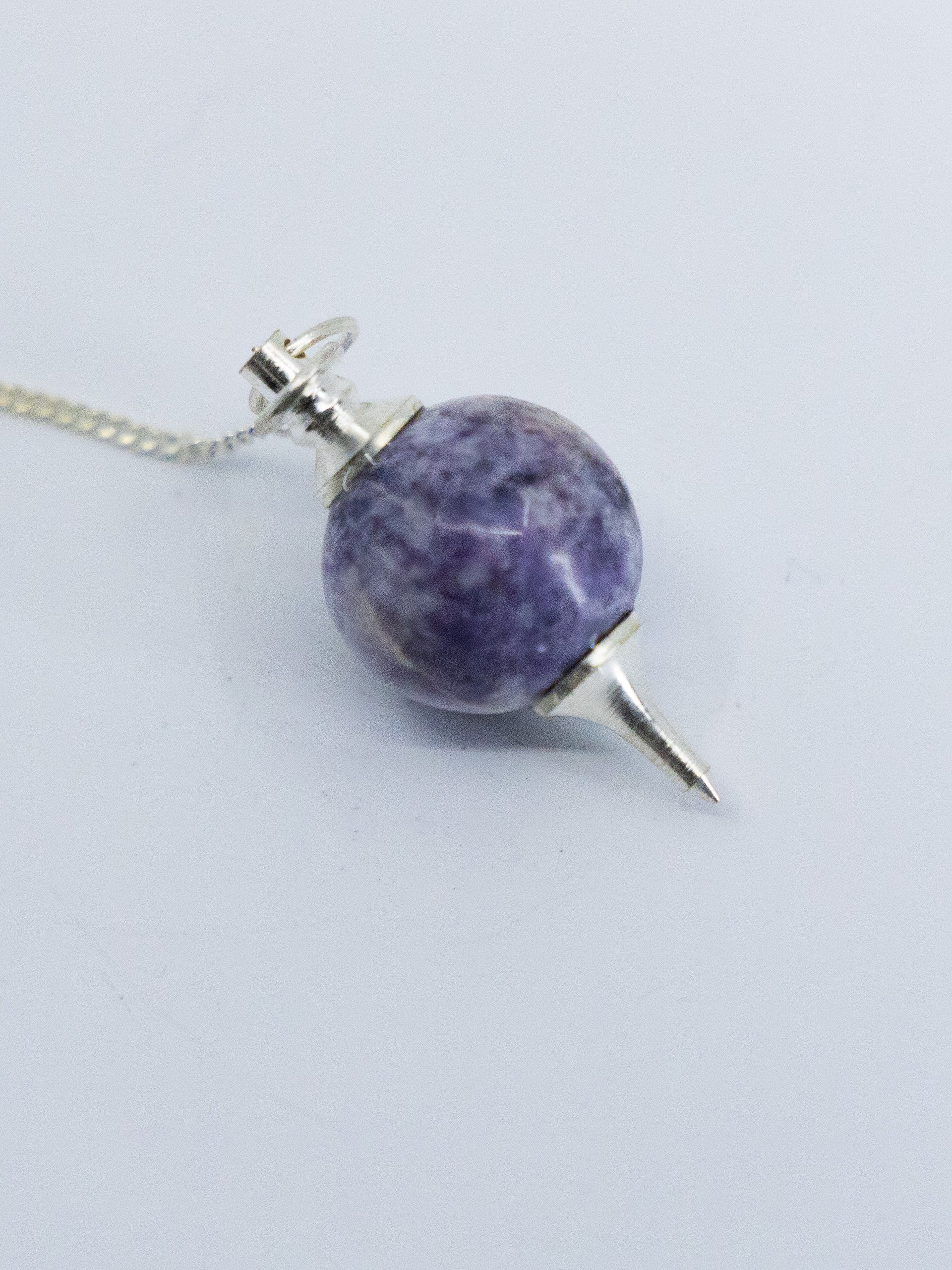 Lepidolite Crystal Ball Pendulum product image (1)