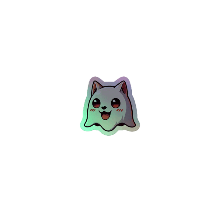 Ghostly Nova Inu Kiss-Cut Holographic Sticker product image (1)