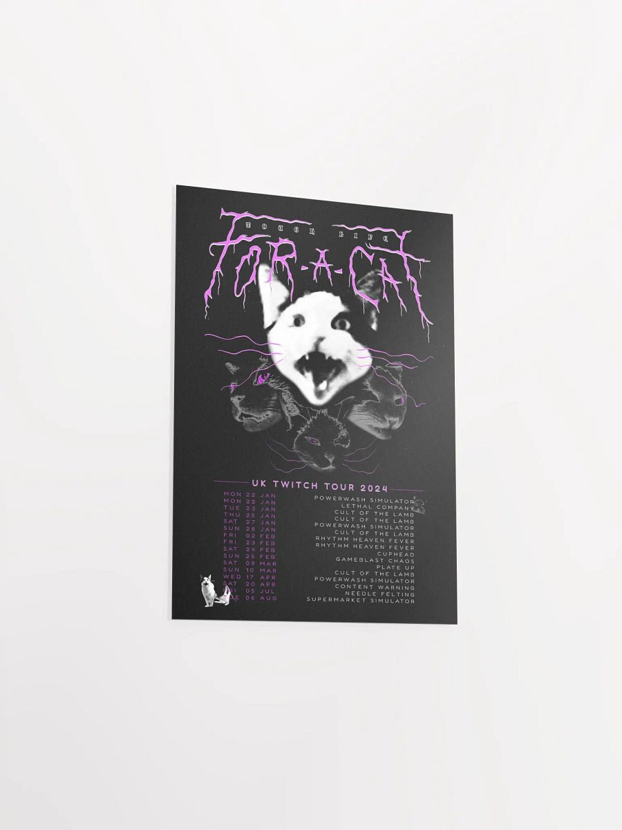 Tough Life for a Cat - Twitch 2024 Tour Poster! product image (6)