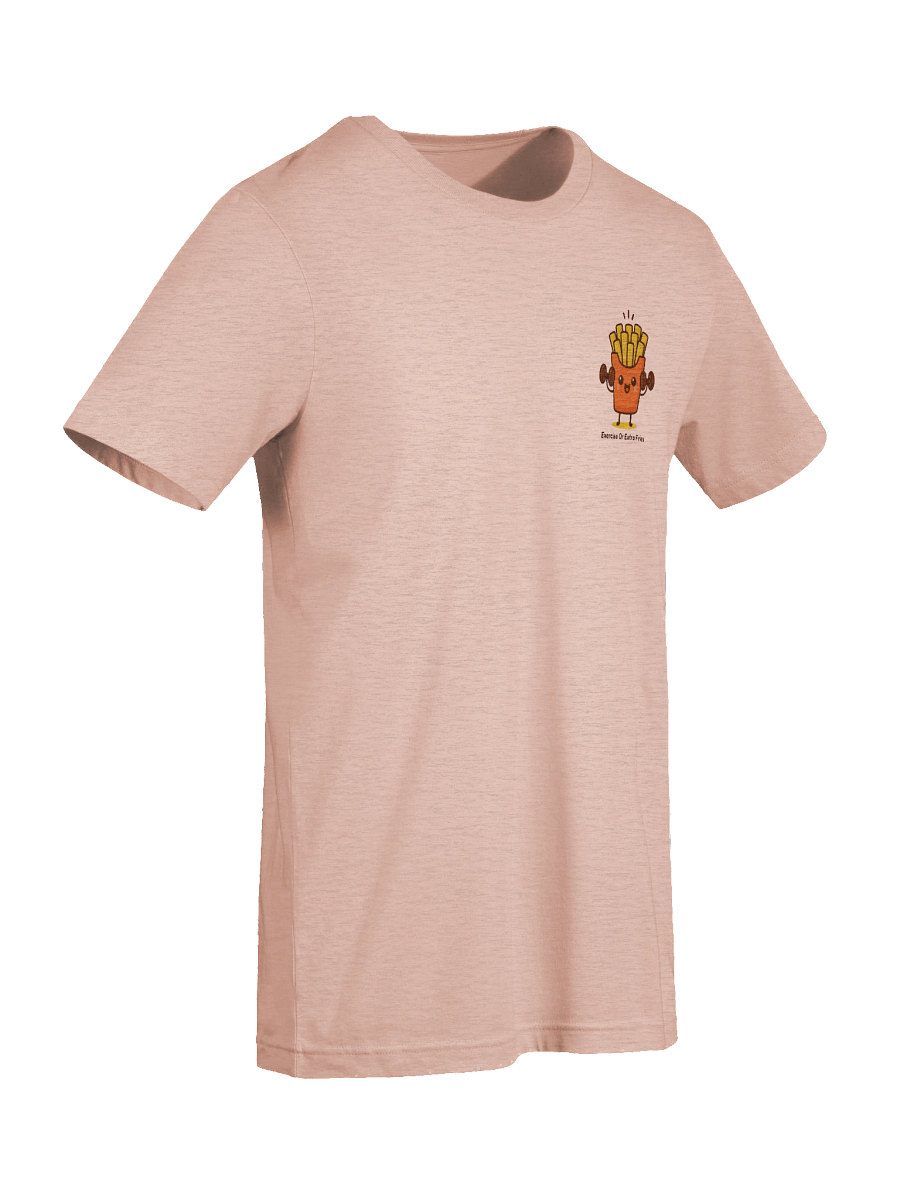"Exercise or Extra Fries" Cute French Fries Fitness Pun T-Shirt product image (21)