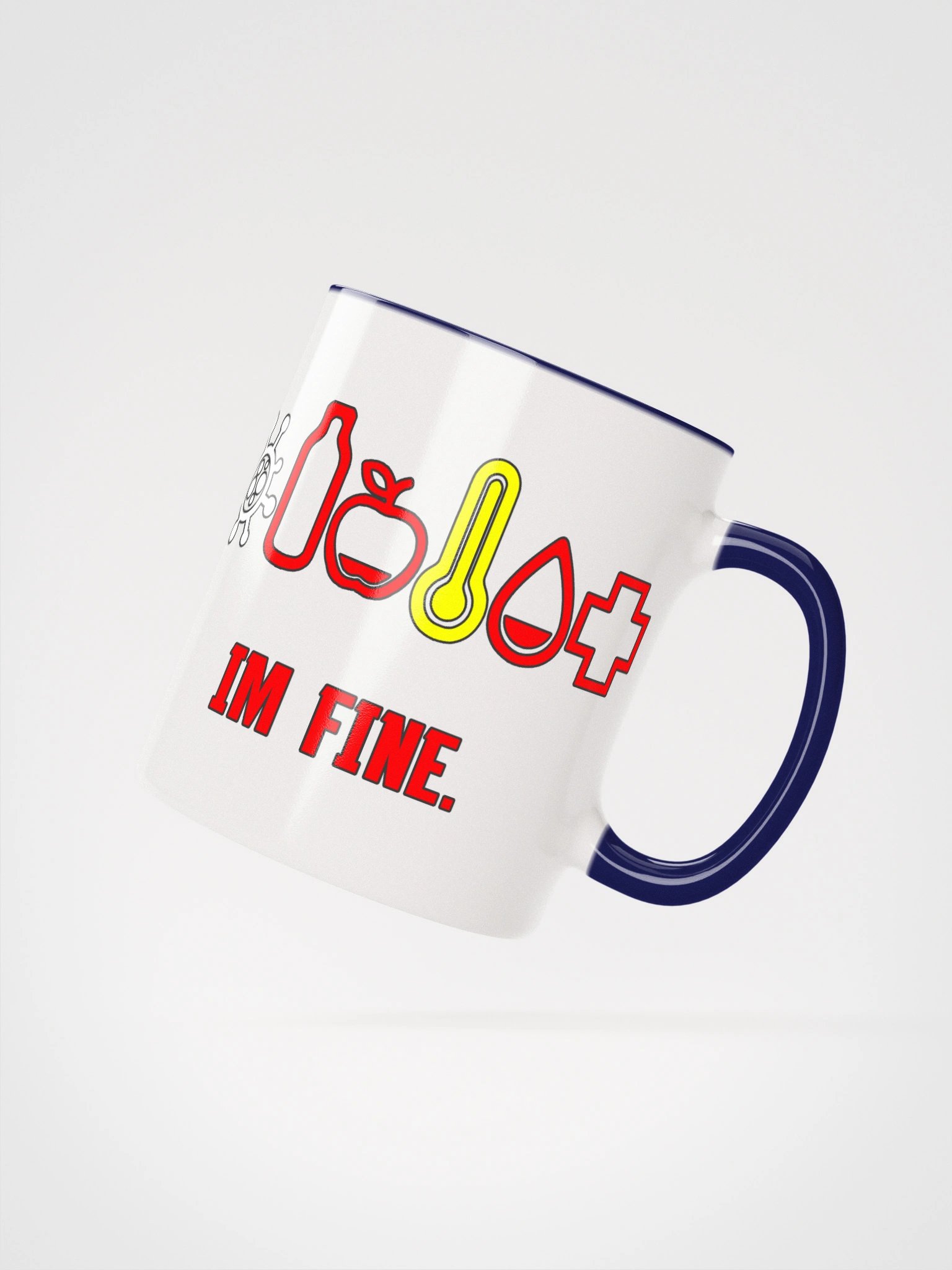 'Im fine', Ceramic Mug with Colour product image (13)