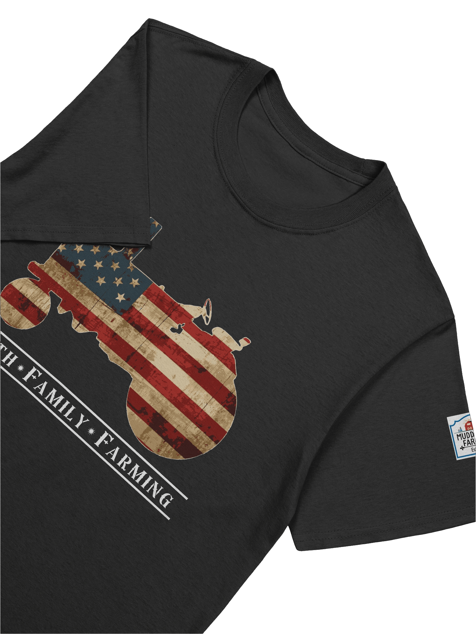 Patriotic Tractor Faith Family Farming Tee (Adult) product image (2)