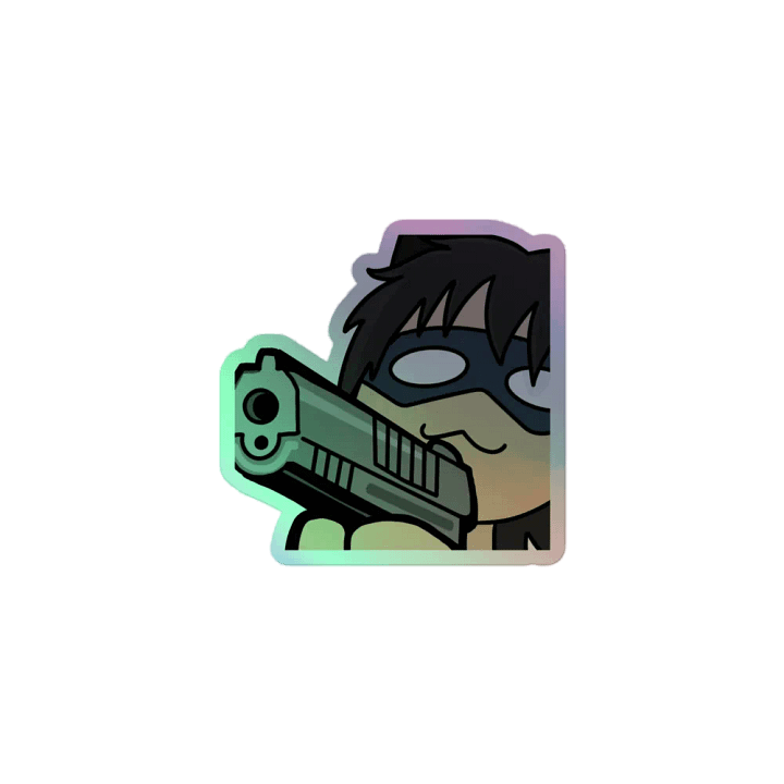 MasoGun Emote Holographic Sticker product image (2)