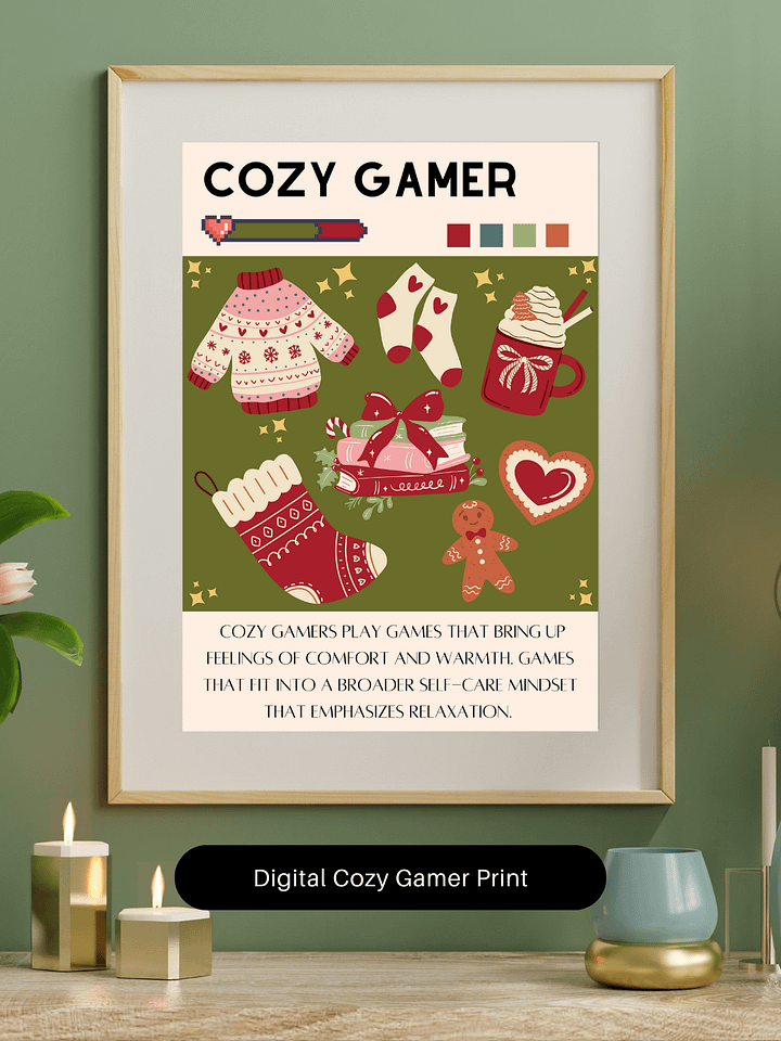 Holiday Cozy Gamer Digital Download product image (1)