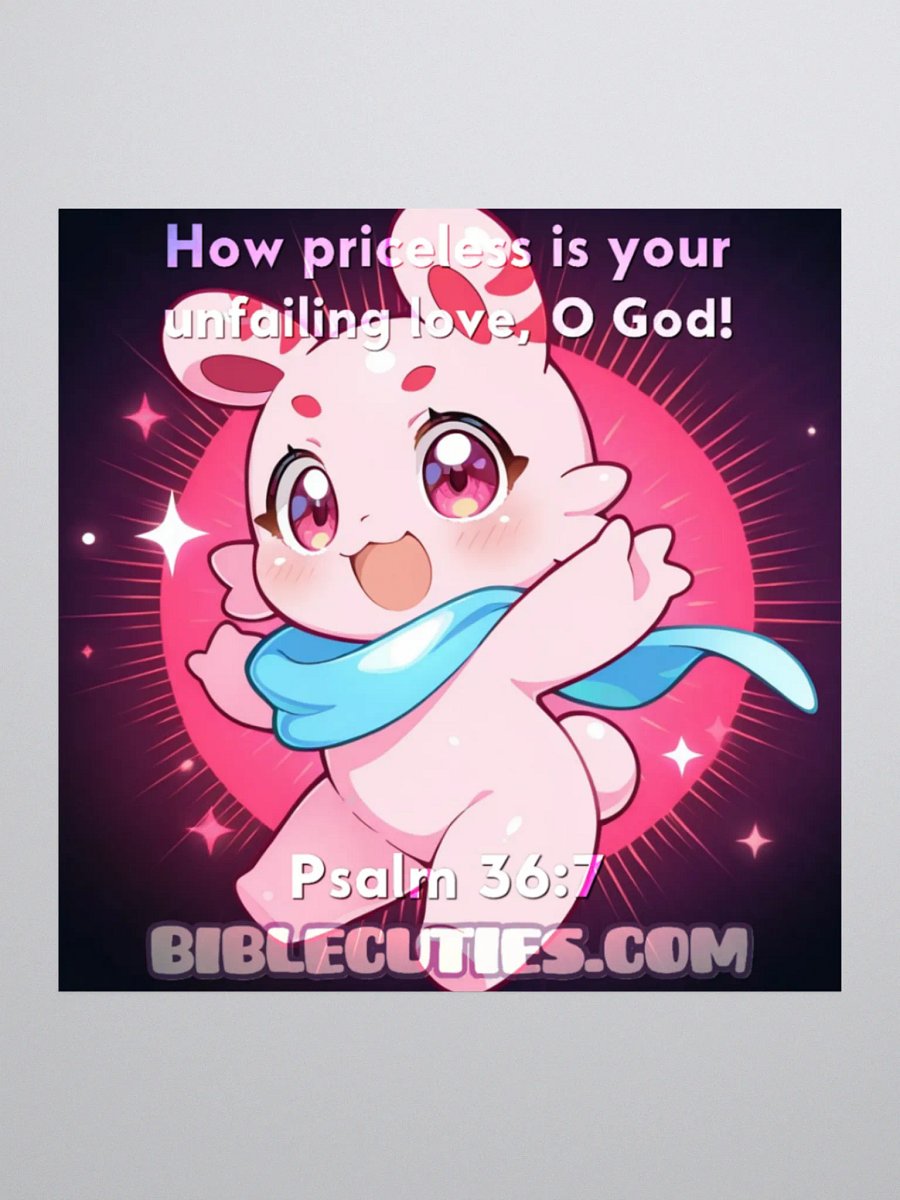 Bible Cuties Rosy - How priceless is your unfailing love, O God! Sticker product image (1)