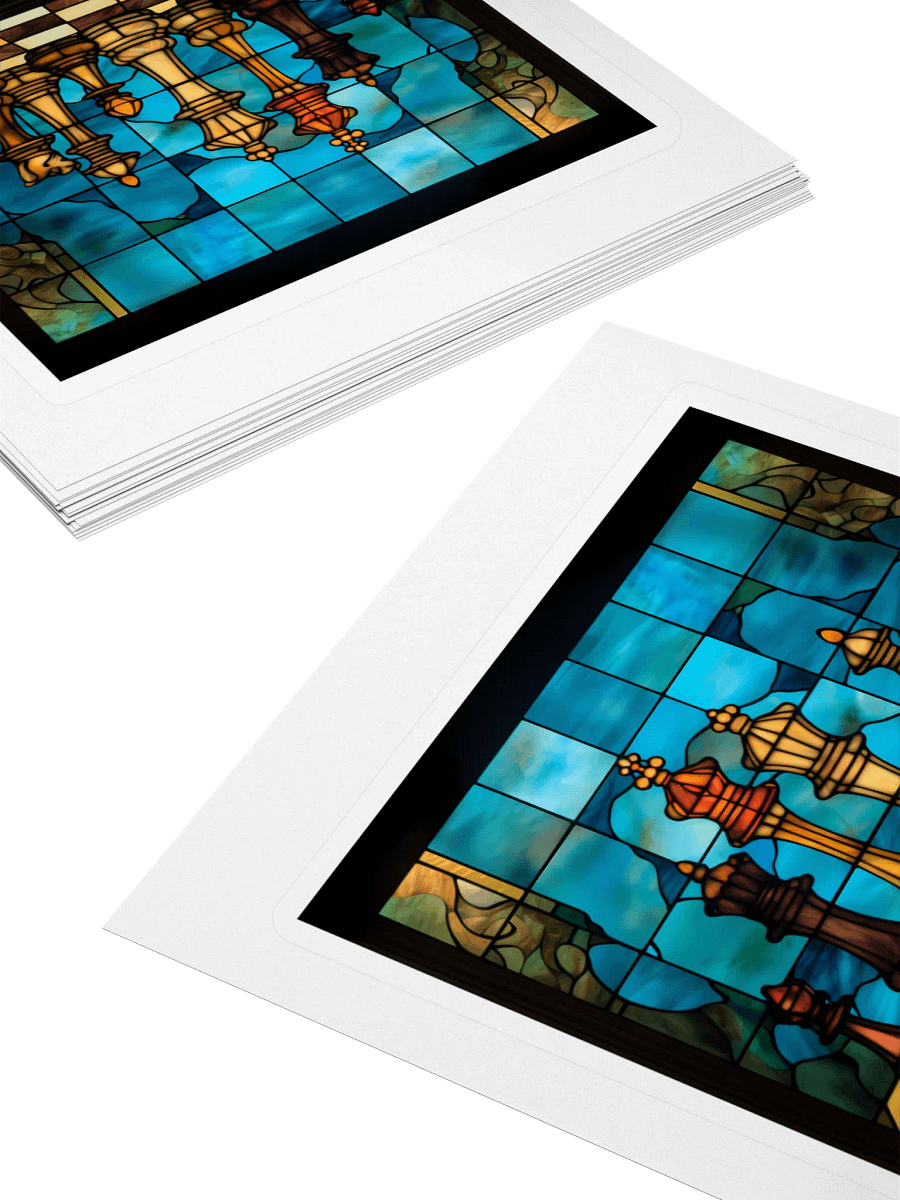 Royal Chess Stained Glass Kiss Cut Stickers product image (4)