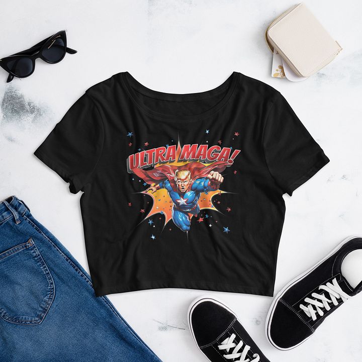 Ultra MAGA! - Women's Crop Baby Tee product image (1)