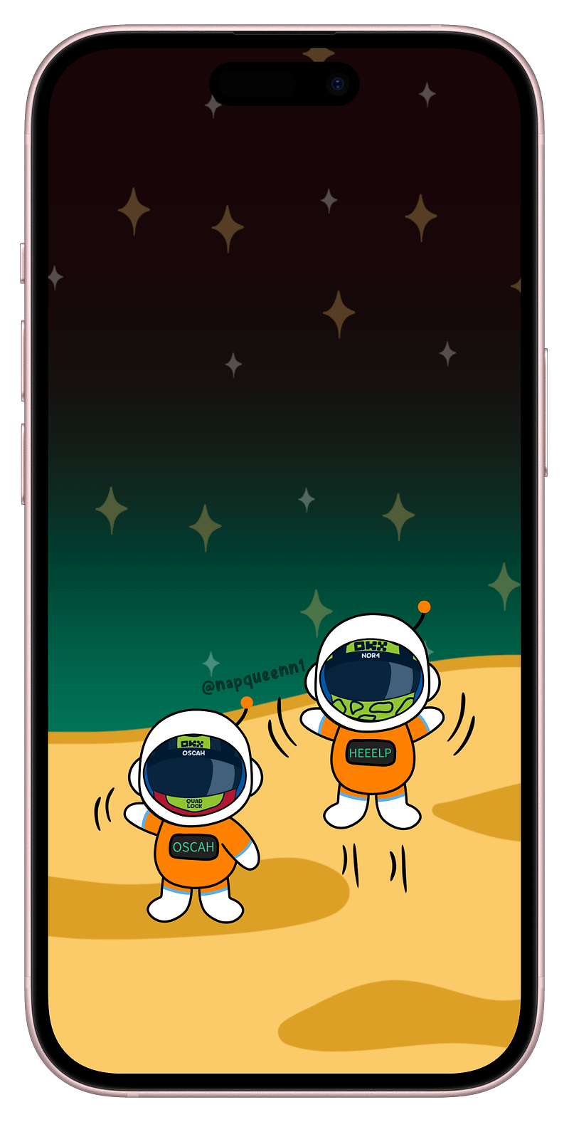 Landoscar in Space - Phone Wallpaper