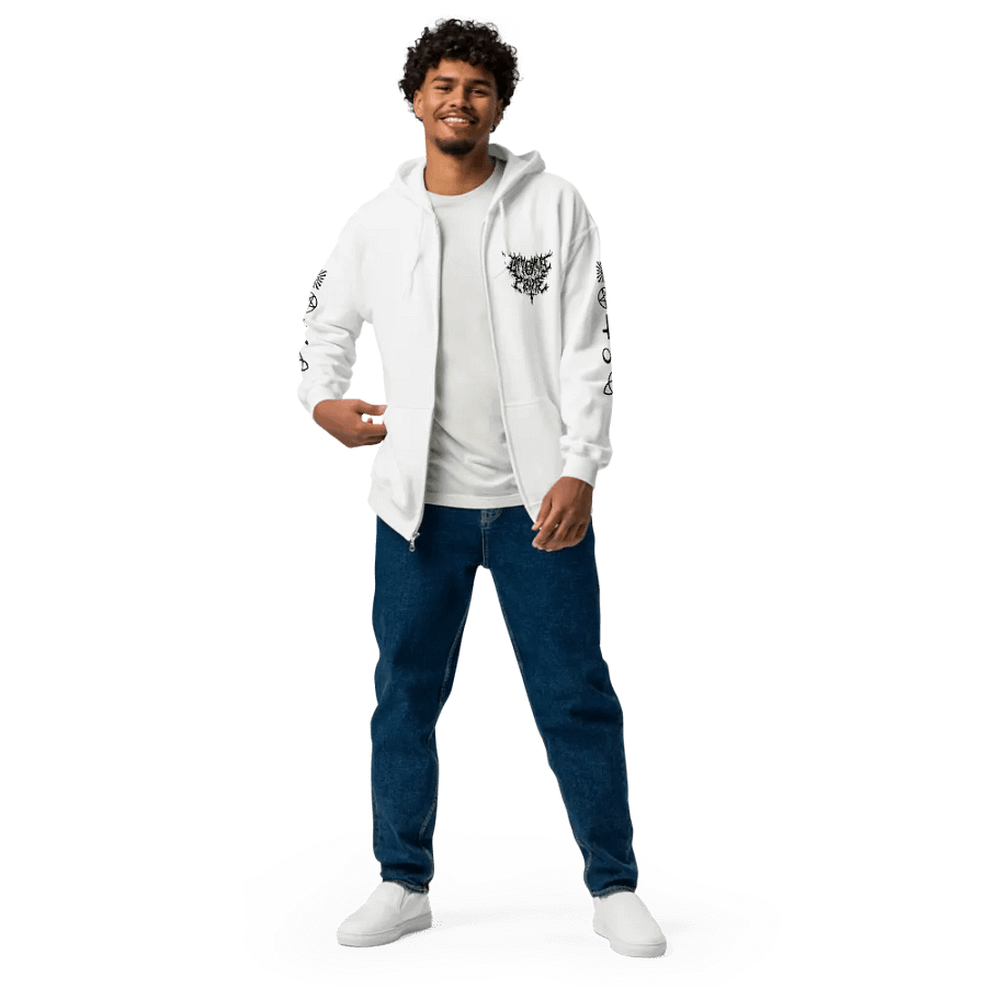 Ottomus Prime Metal Logo Zip-up (White) product image (4)